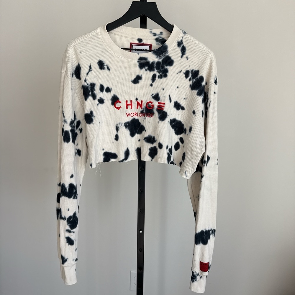 CHNGE cropped shirt tie dye